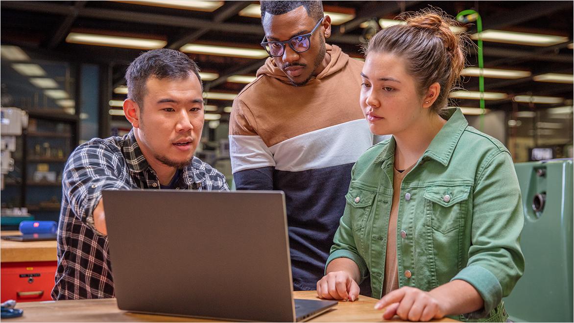 Team working with Autodesk Fusion