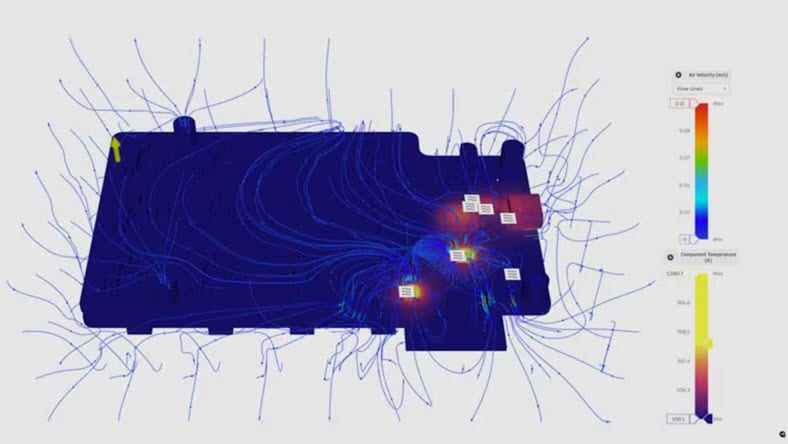 Finite element analysis software for electronics cooling