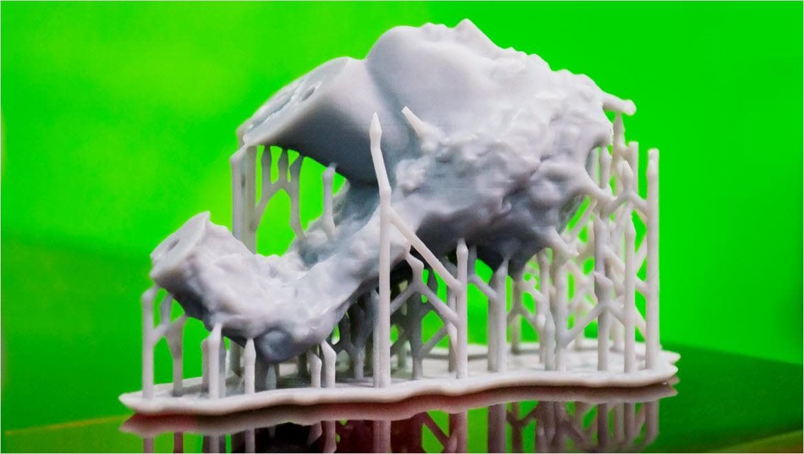 Objects photopolymer printed on stereolithography 3D printer