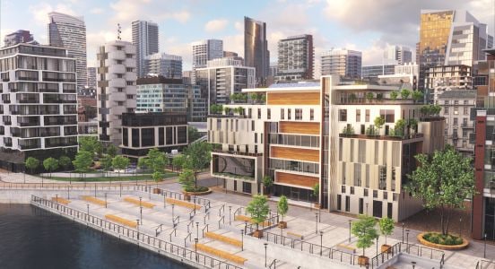 two buildings stand side by side