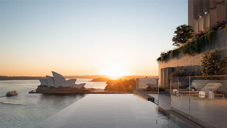 The modern architectural design features