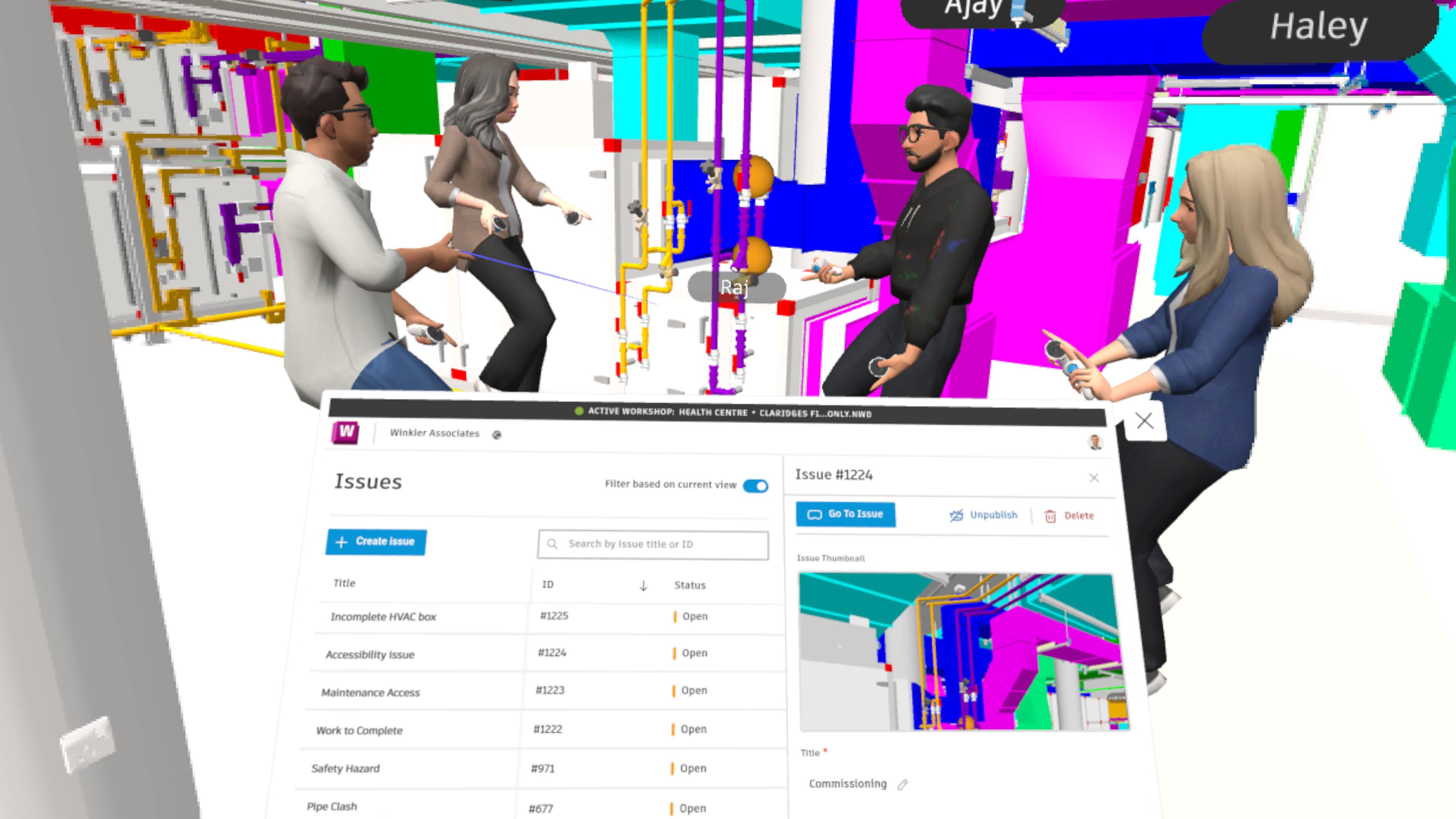 In app screenshot of avatars inside a model