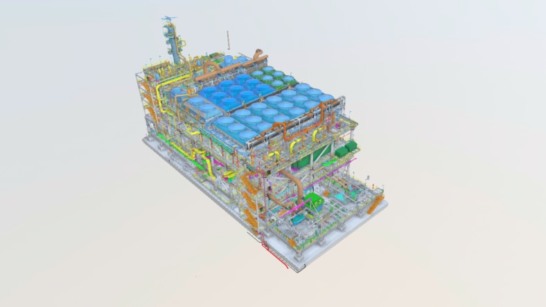 3d model of a large building with MEP details
