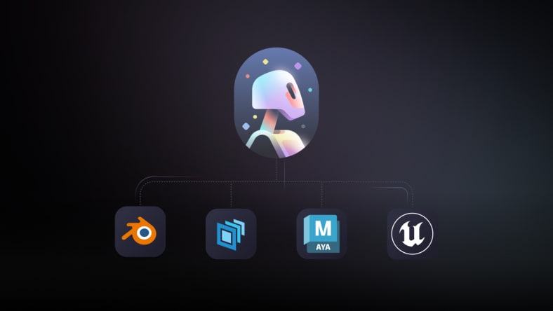 Futuristic underwater robot in deep ocean illuminated by light rays