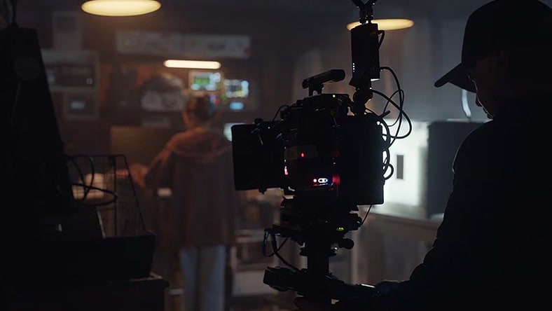 Girl enters a barn in scene edited with Autodesk Flow Capture