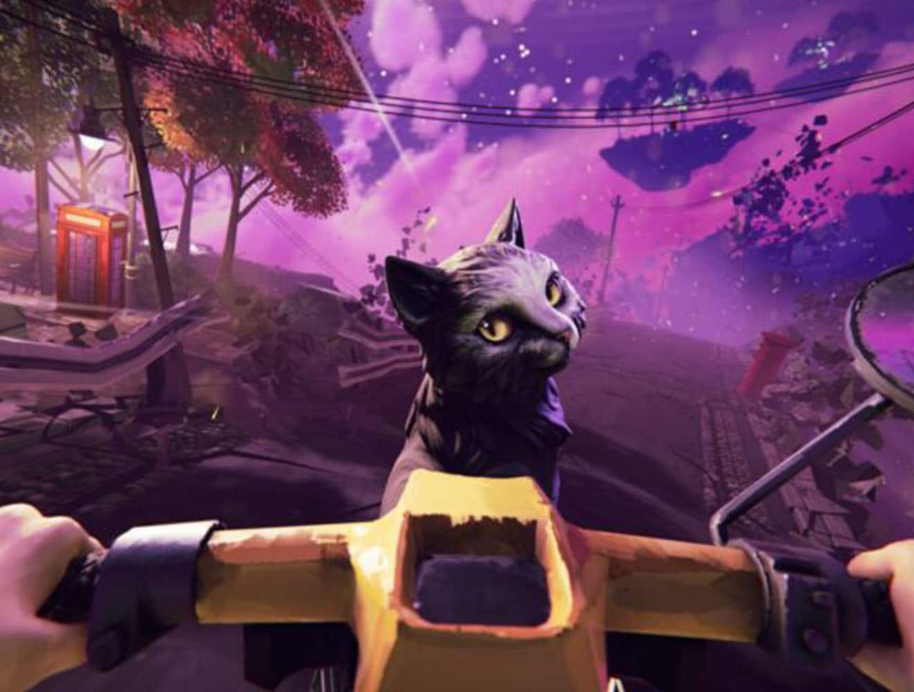 Surreal and vibrant scene from a video game or digital artwork.