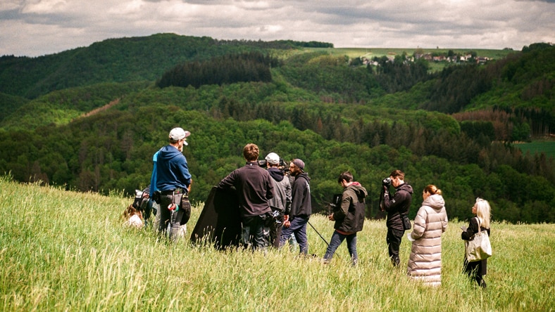 Film crew on location