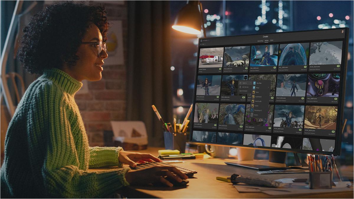 woman working on a project