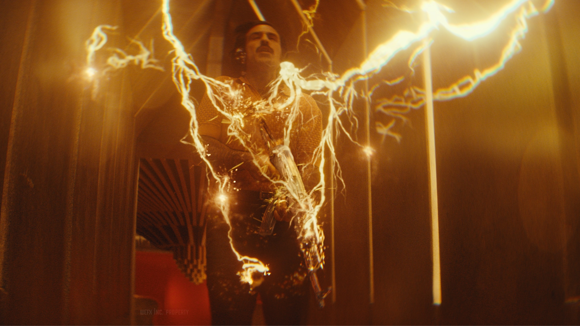 A man supercharged with lighting 