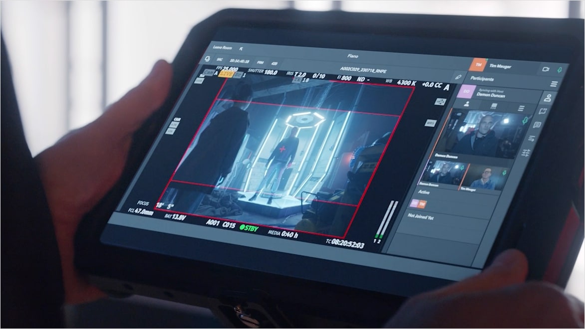 Director reviewing shots in Autodesk Flow Capture