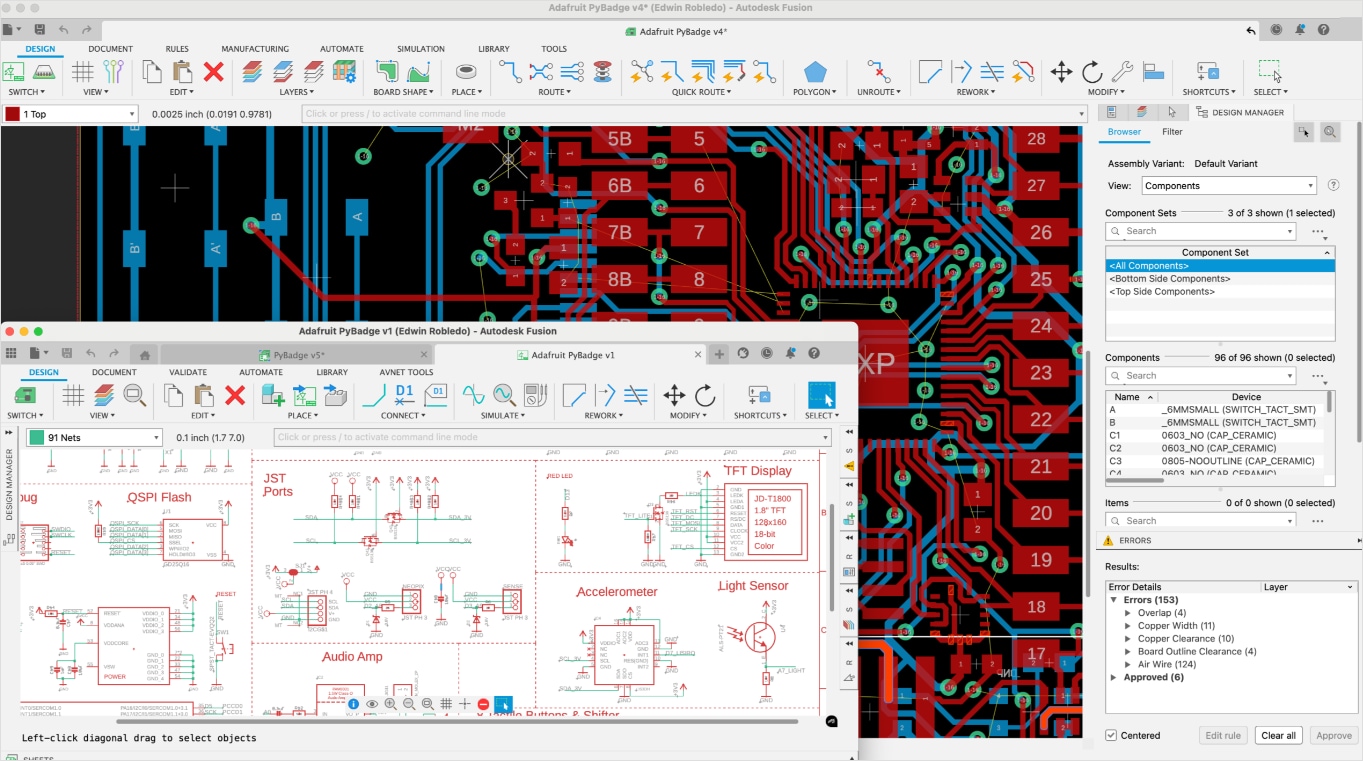 PCB design in Autodesk Fusion