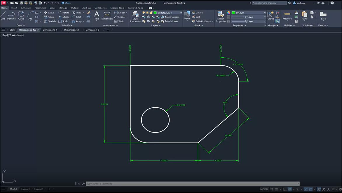 AutoCAD drawing with dimensions and measurements.