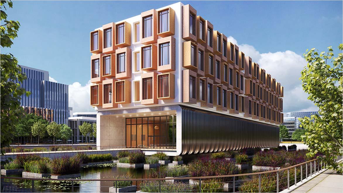 Commercial building rendering for AutoCAD Revit LT Suite