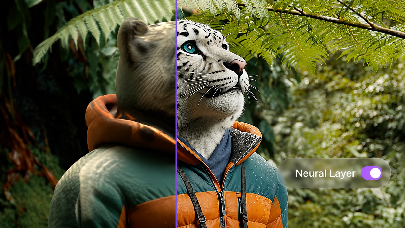 AI character of a white tiger created with Flow Studio