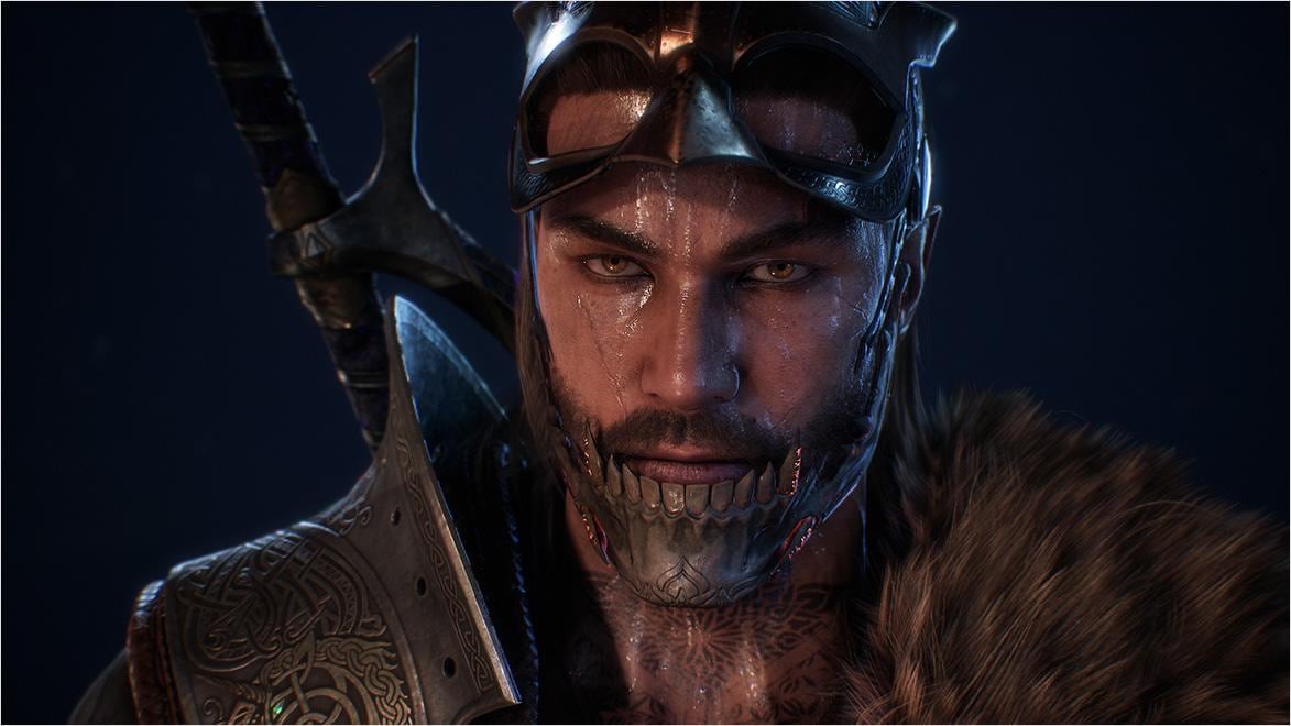 3D animated Viking character with realistic fur and armor