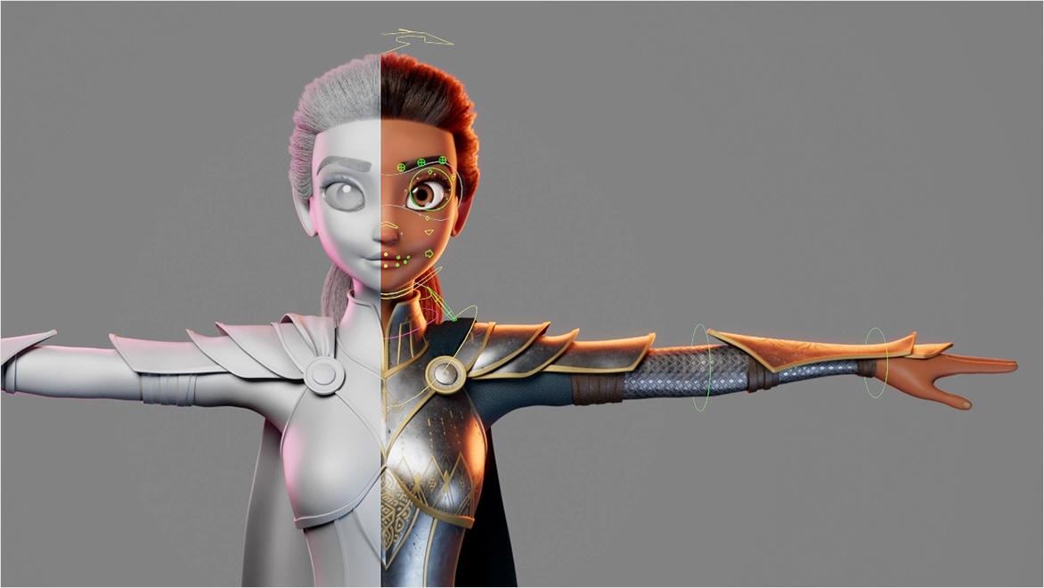 Rigged 3D character from Mojarra