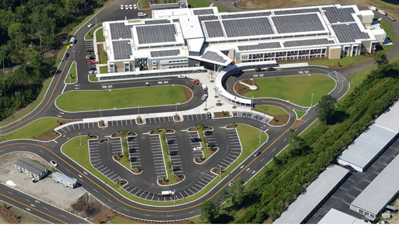 Aerial shot of Horry County Schools in South Carolina.