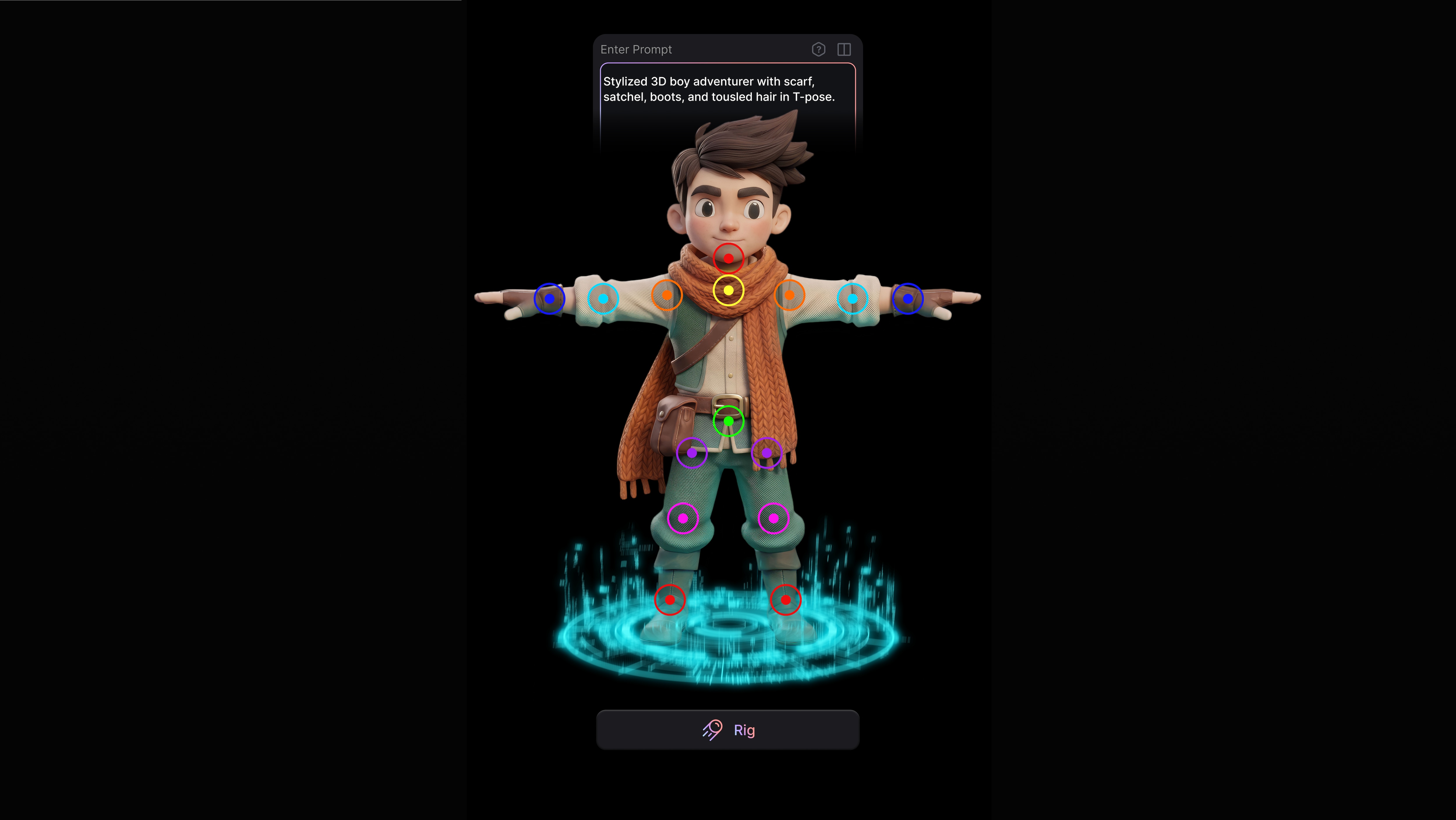 Generated character about to be rigged