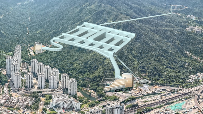 Aerial view of the modern and integral design of Sanxindui Museum in China