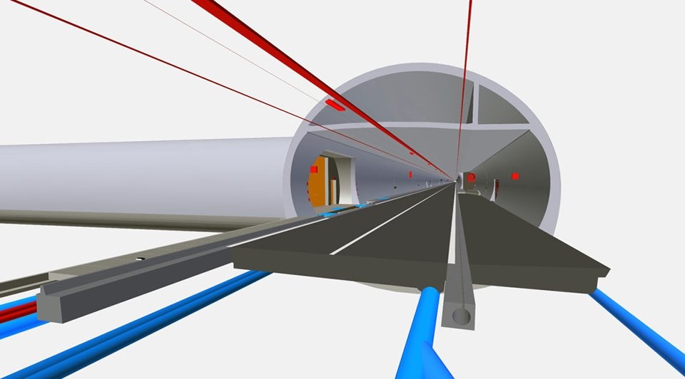 Modelo estrutural do túnel