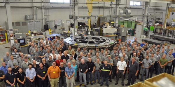 This image shows the Paragon D&E manufacturing team.