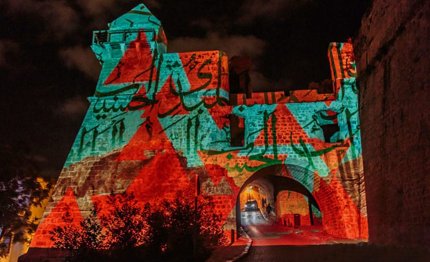 3D-Projektions-Mapping beim Ibiza Light Festival