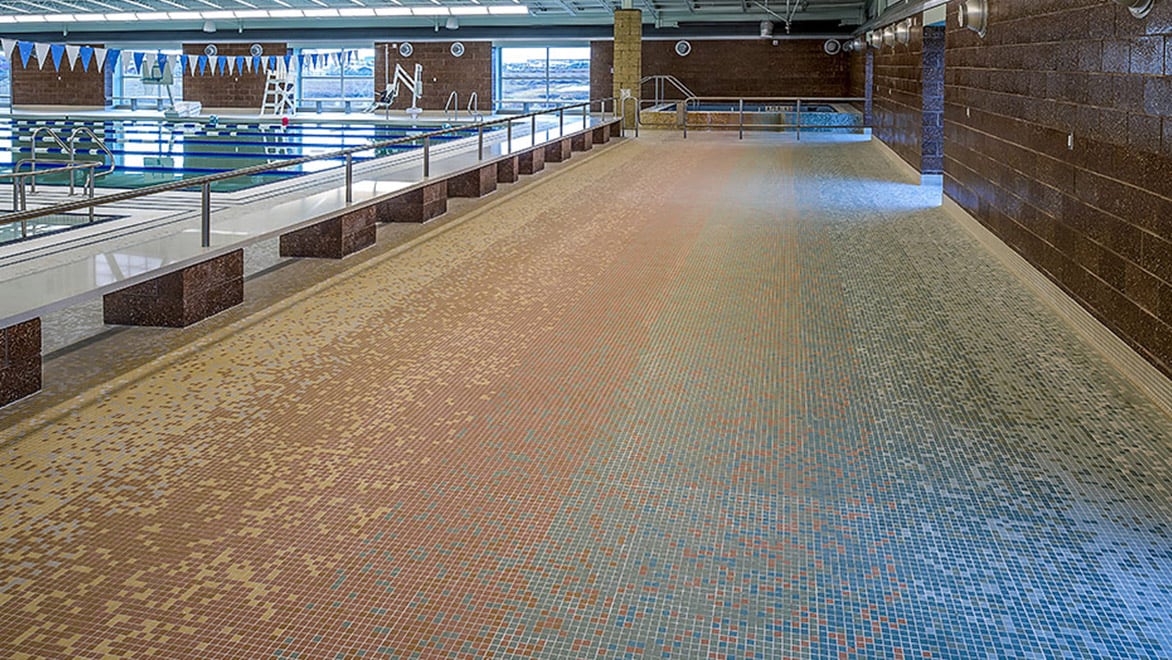 YK Fitness Center Indoor Pool Tile AutoCAD Design