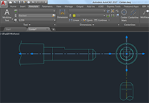 Create and edit associative center marks and centerlines