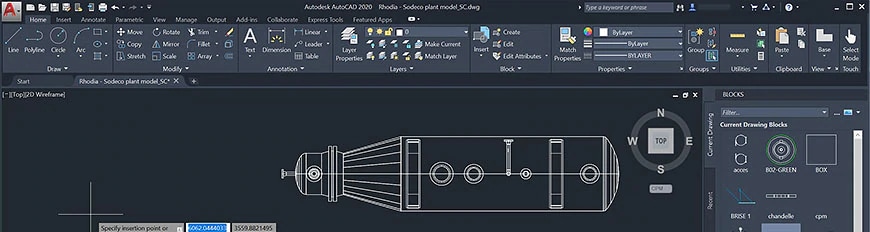 AutoCAD 2020: paleta de bloques