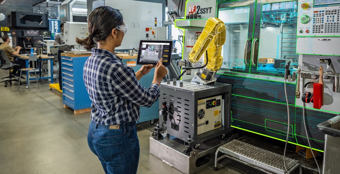 A person working on a CAD file