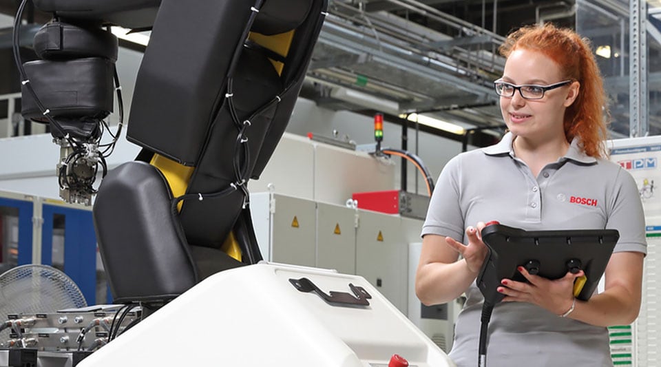 L’usine du future en application pour les opérateurs de Bosch.