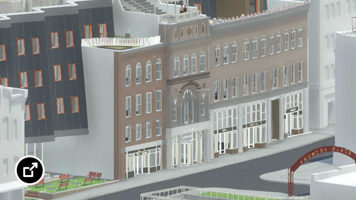 Interface of Revit 2024 showing architectural detail from Snowdon Towers