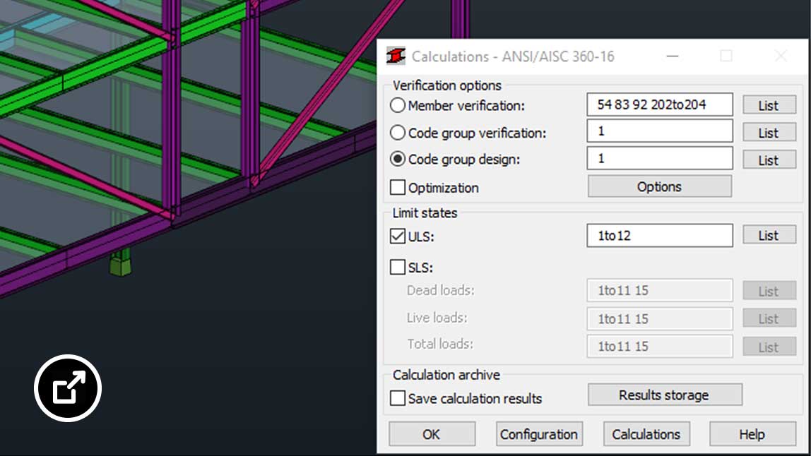 Interface de utilizador a mostrar um modelo 3D e um menu de opções de otimização