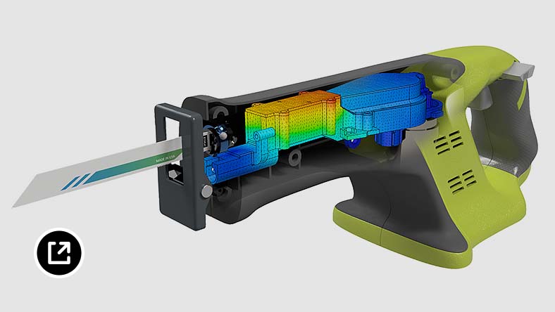 使用 Autodesk 产品设计与制造软件集中的产品实现的锯渲染 