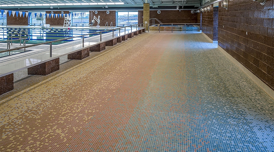 YK Fitness Center Indoor Pool Tile AutoCAD Design