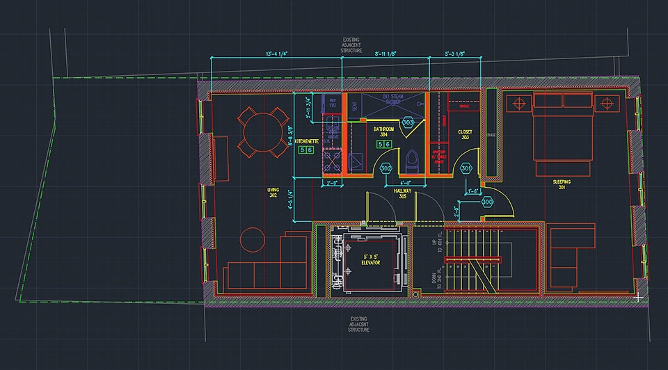 Plan d'étage AutoCAD