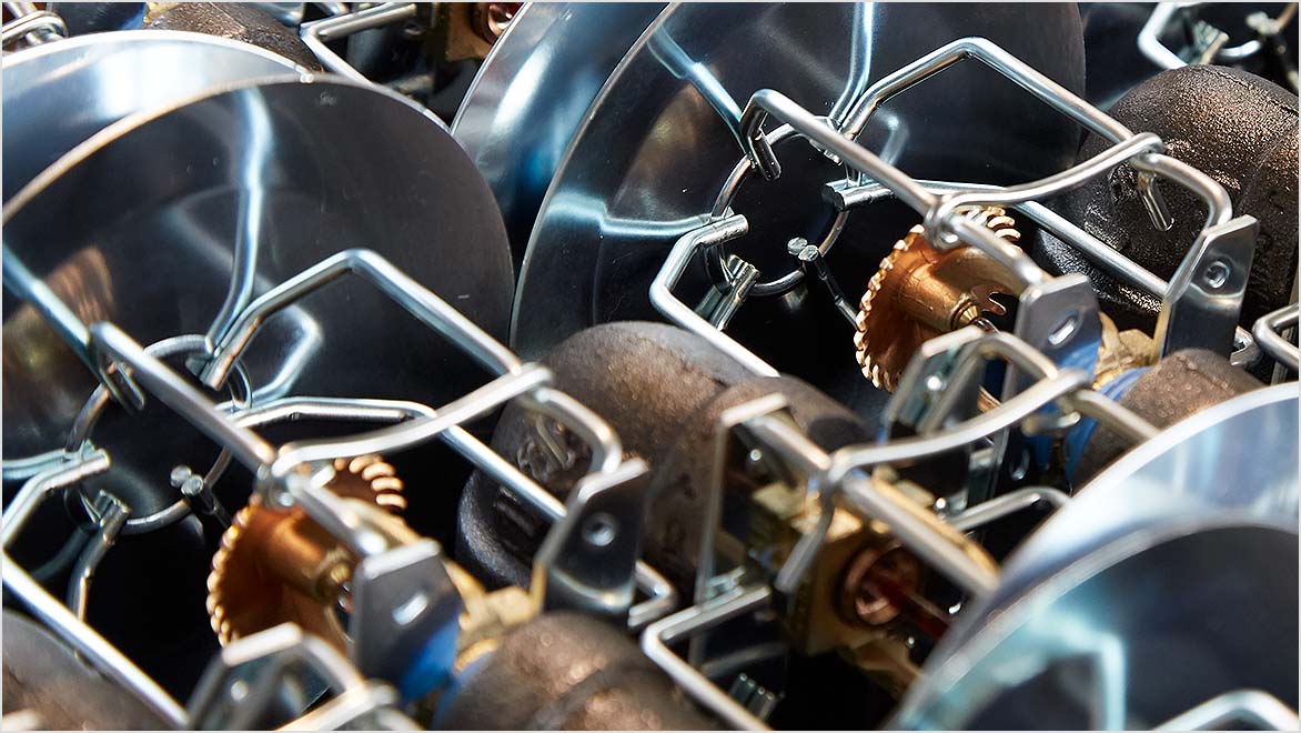 A close-up image of machinery