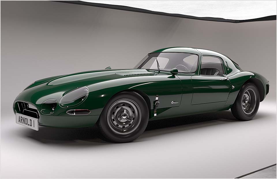 Rendering of sports car