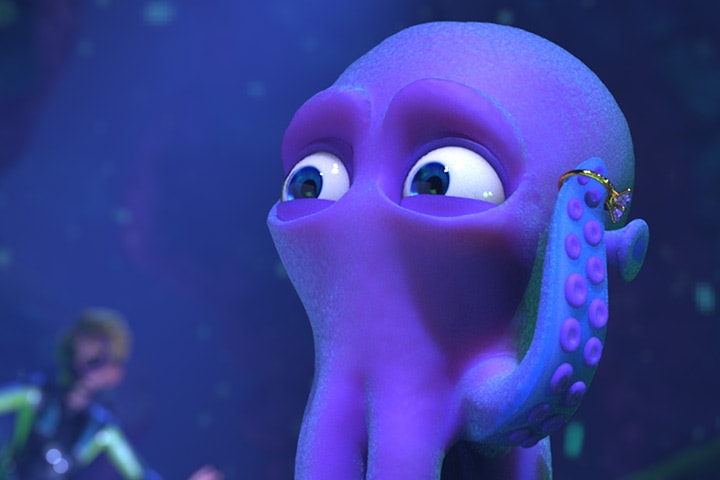異想天開的章魚 3D 角色設計。圖片由 Elizabeth Ku-Herrero 提供