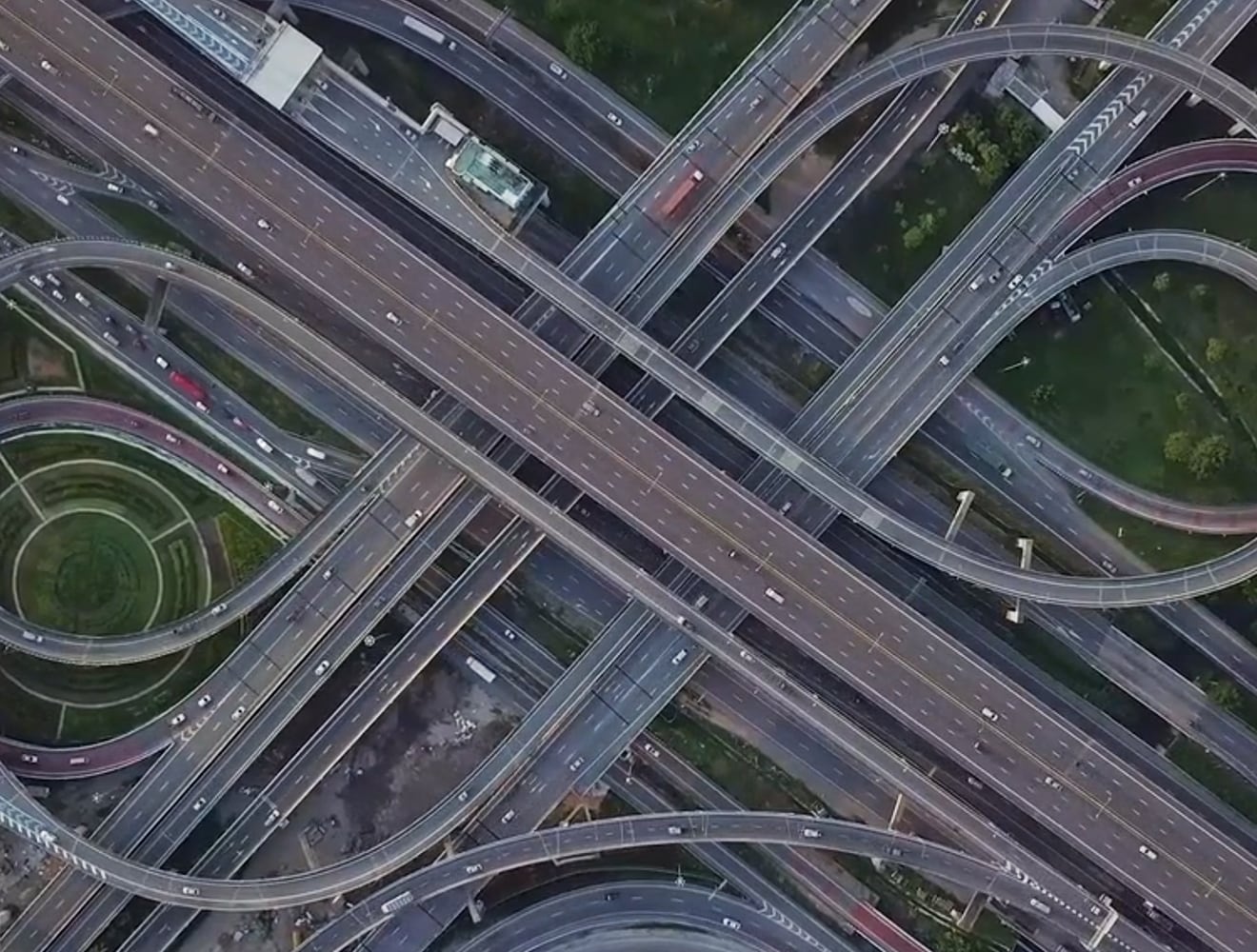 Complex road and highway