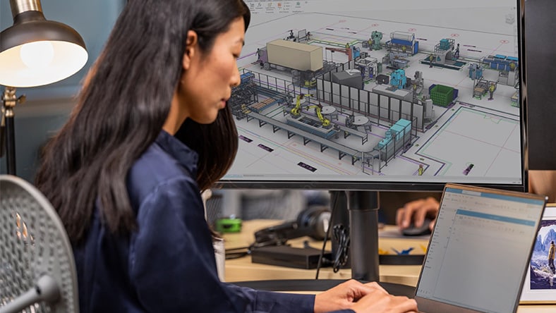 People working in an architecture office.