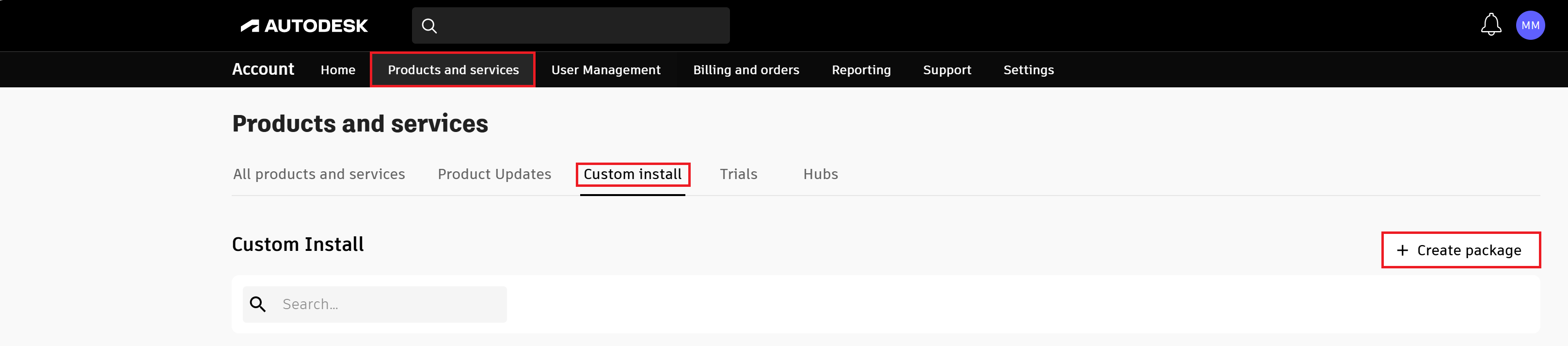 Autodesk Download and Install - Custom Install method from Autodesk account - Option 2