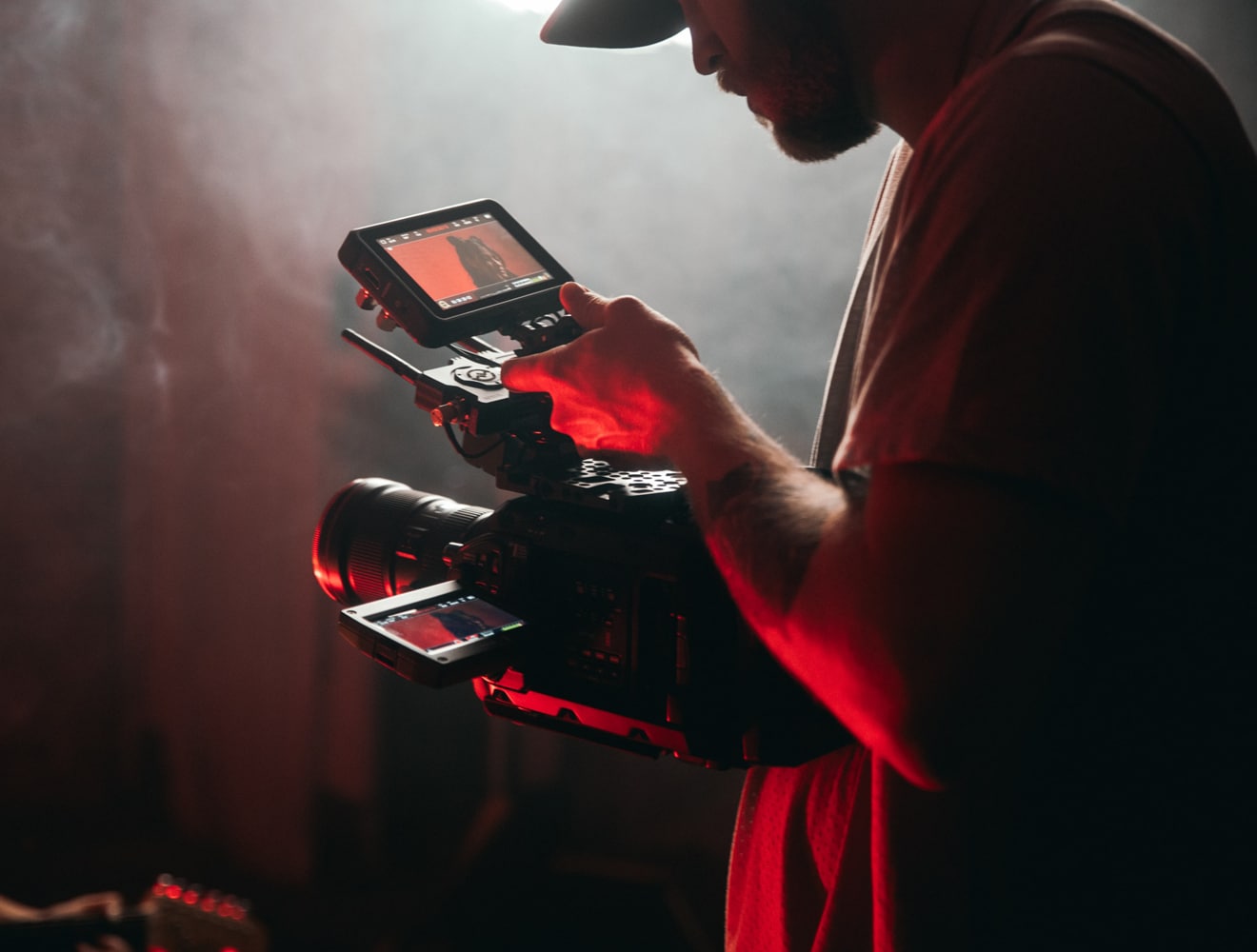 Man looking at camera.