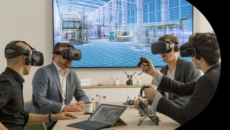 Office meeting with VR Headsets