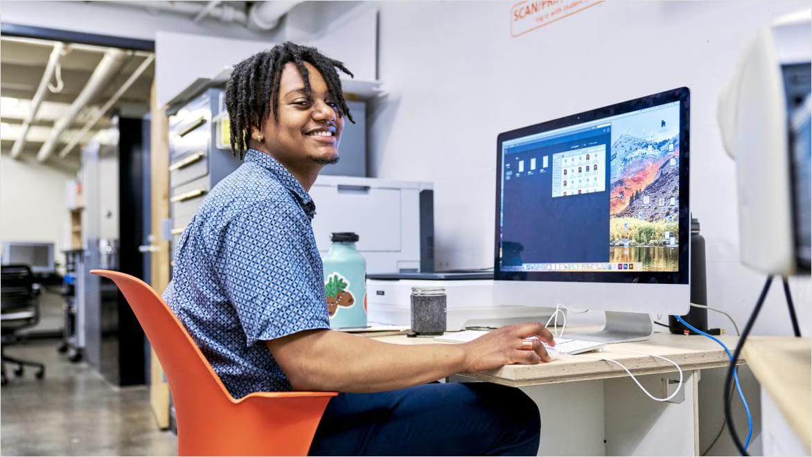 Person on computer