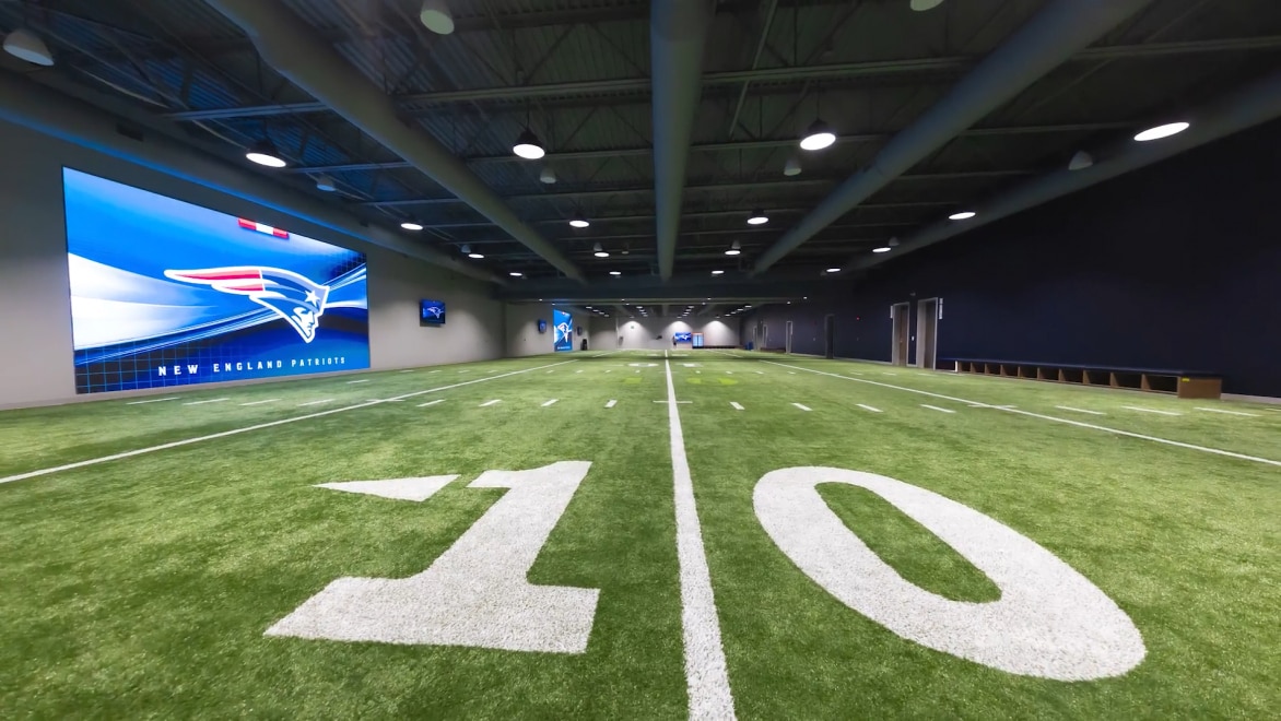 Virtual practice room for the New England Patriots