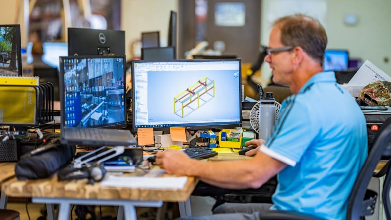 product designer using Autodesk software
