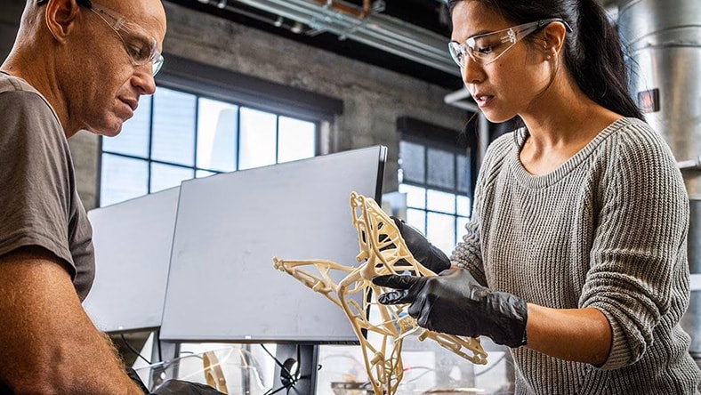 Working in the 3d print shop at the Autodesk