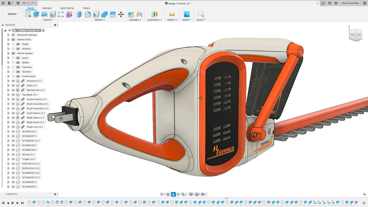 Screenshot von Autodesk Fusion 360