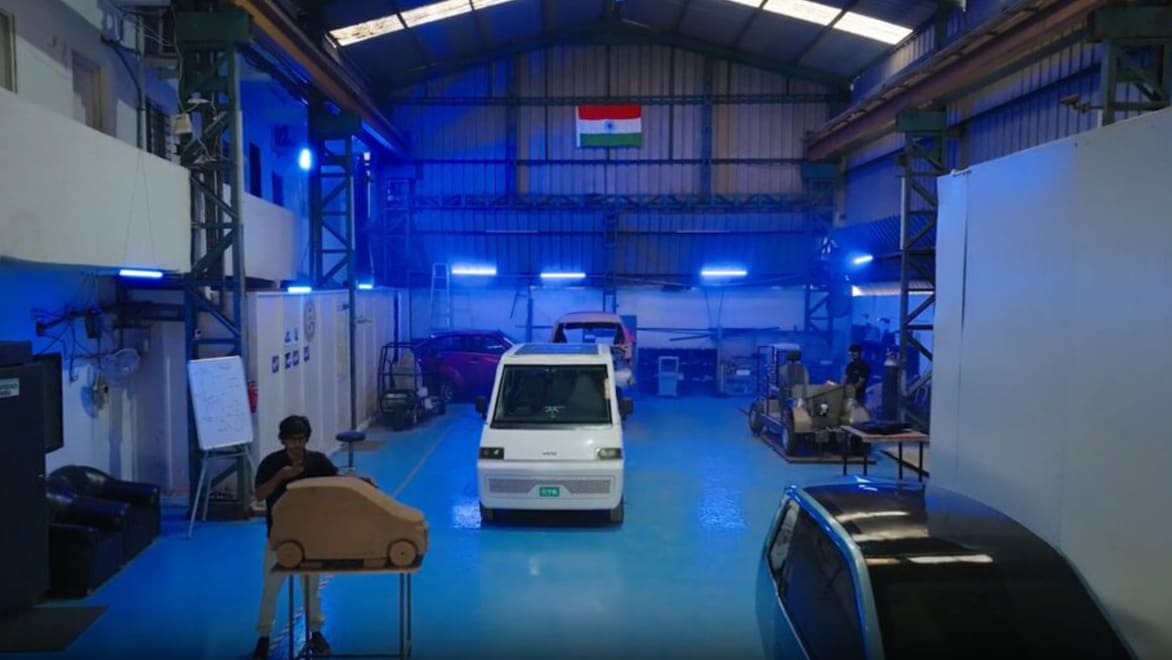 Electric vehicle (EV) manufacturing workshop in India